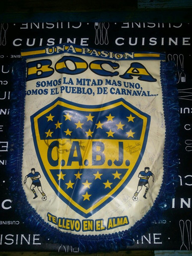Banderin De Boca Juniors Plantel 1995