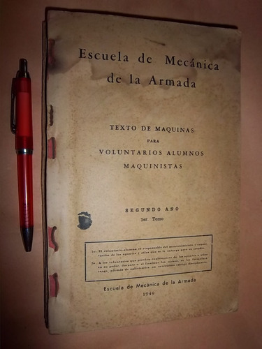 Esma - Texto De Maquinas Para Voluntarios Maquinistas 1949