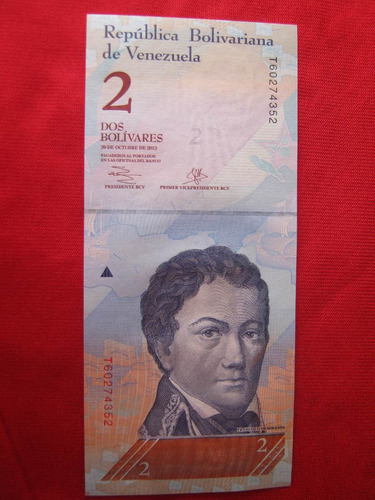 Venezuela 2 Bolívares 29 De Octubre 2013