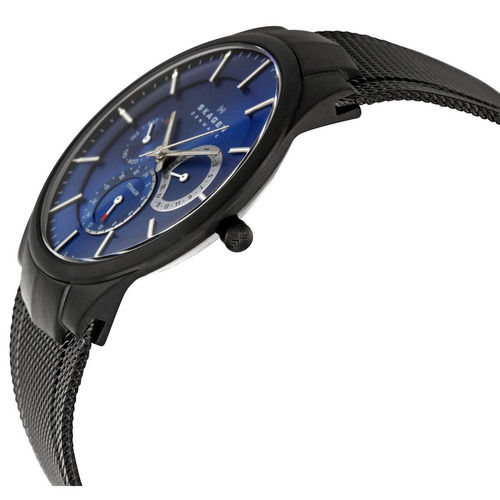Reloj Cronógrafo Skagen 809xltbn Para Hombre Esfera Azul