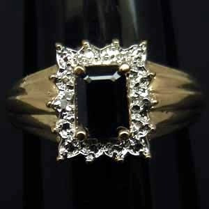 Aaaa Anillo Zafiro Azul Plata 925 Oro 14k #6.7 22qt Lote R87