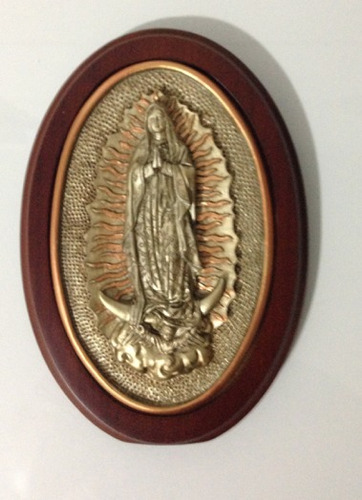 Placa Em Bronze Madeira De  Nossa Senhora 20cm
