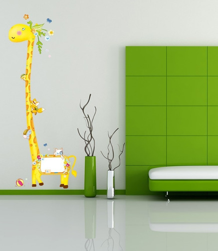 Vinilos Adhesivos Decorativos Medidor Pizarron Jirafa Xy1109