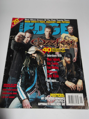 Ozz Fest Revista Metal Edge Rob Zombie Black Sabbath Maiden