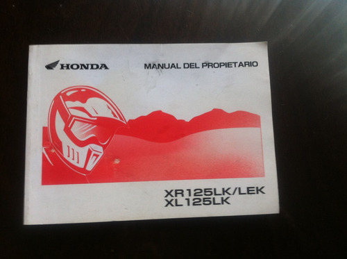 Honda Xr 125 L  Xr125l Manual De Propietario Nuevo
