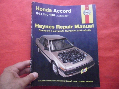 Manual Honda Accord 1984 A 1989 Reparaciones Taller