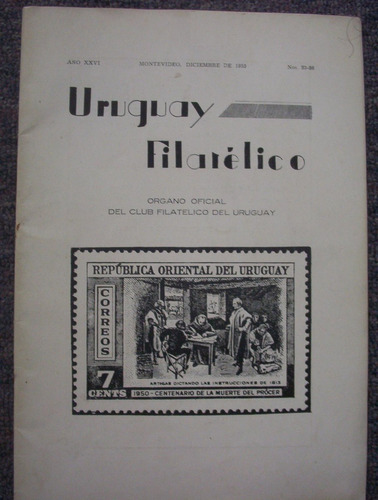 Fk Sellos Uruguay Filatelico Diciembre De 1953. Impecable.