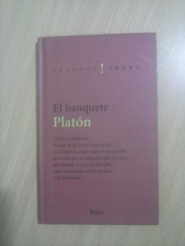 El Banquete De Platon. Editorial Folio