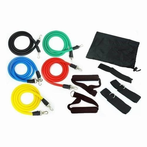 Kit Bandas Elasticas P90x Resistencia Completo Mosquetones