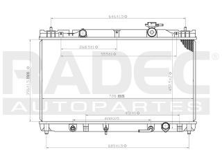 Radiador Toyota Camry 2008 L4 2.4 Lts Automatico