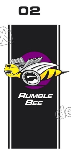 Par Adesivos Faixas Caçamba Dodge Ram Rumble Bee Cmba02