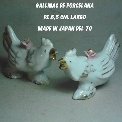 Gallinitas De Porcelana Japon Vintage,buen Estado Decoración