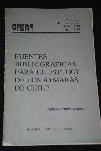 Aymaras Fuentes Bibliograficas Estudios Iquique