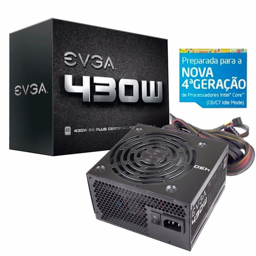 Fonte Evga 430w Real 80 Plus White 100-w1-0430-kr  Pfc-ativo