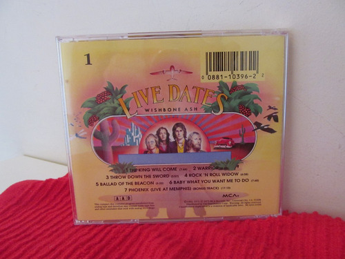 Wishbone Ash - Live Dates Cd 1 Usa Importado Exc Estado (Usado)