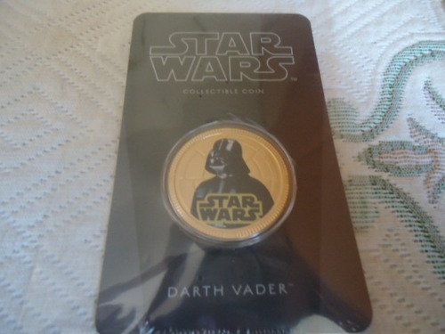 2011 Lucasfilm Newzealandmint Gold Plated Coin Darth Vader