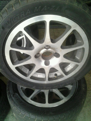 Roda Aro 15 Kr 1370 Prata 4x100 Kromma Vaska Jogo