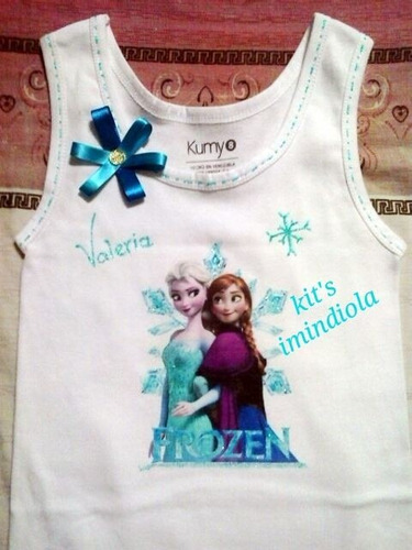 Franelas Decoradas Peppa Pebbles Frozen Sofia Personalizadas