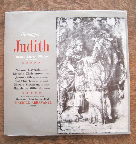 Judith - Honegger - Vinilo Lp Nacional