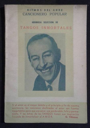 Hermosas Seleccion De Tangos Inmortales Cancionero Popular