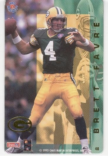 1995 Pro Mags Brett Favre Packers - Magnetic Card 