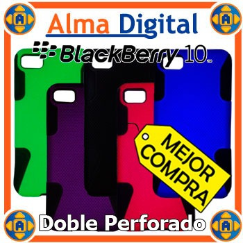 Forro Doble Perforado Blackberry Z10 Estuche Funda Z 10