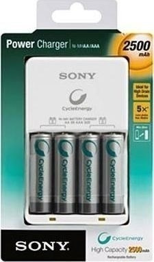 Carregador Sony C/ 4 Pilhas Aa 2500mah Cycle Energy Original