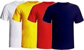 Kit 7 Camisetas Lisas 100% Algodão Fio 30.1 Penteado