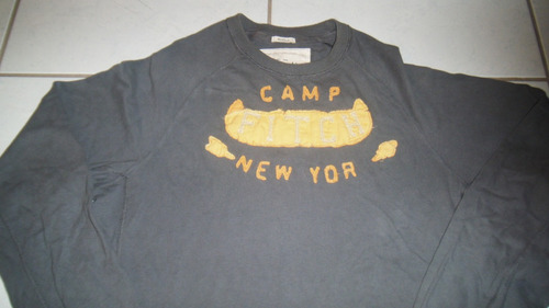 Sudadera Abercrombie And Fitch Original Xl Gris Hombre Nueva