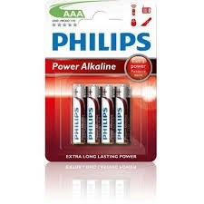 Pilas Alcalinas Aaa Philips  Blister Conteniendo 4 Unidades
