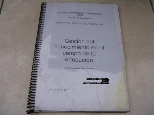 Mercurio Peruano: Manual Apuntes Gestion Conocimiento L36