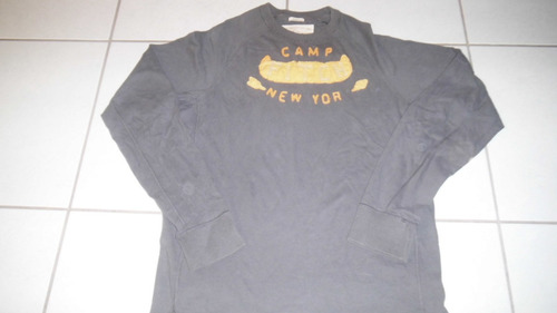 Sudadera Abercrombie And Fitch Original Xl Gris Hombre Nueva