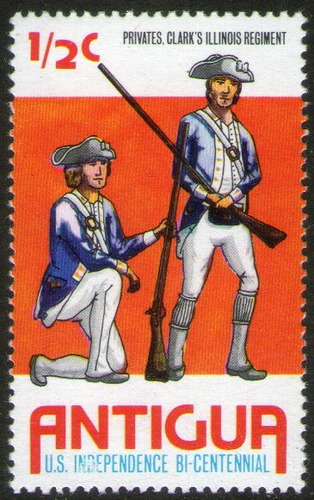 Antigua Sello Nuevo Soldados Del Regimiento Clarks Año 1976 