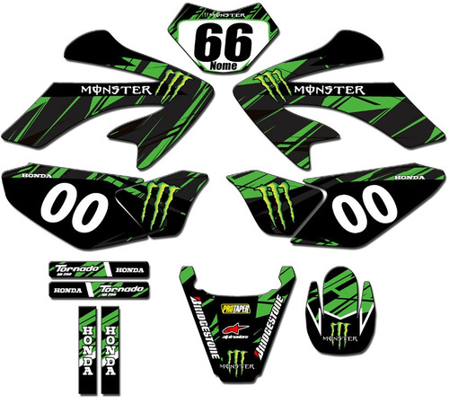 Kit Adesivo Gráfico Para Xr250 Tornado Tor-32 Personalizado