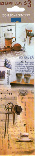 Argentina Serie X 4 Sellos Carnet Cafés De Bs. As. Año 1999