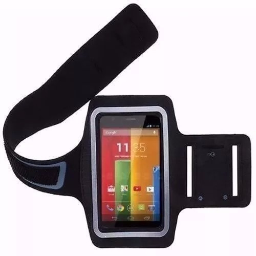 Armband Neoprene Preta Moto Z Play Braçadeira Suporte Braço