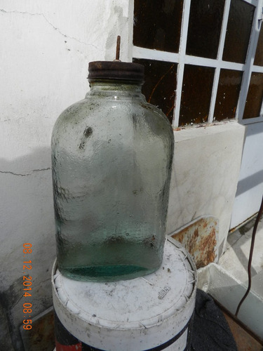 Frasco Botellon Antiguo Vidrio 2,5lt Estufa Kerosene