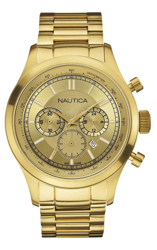 Relógio Nautica Gold Chronograph A22619g-1