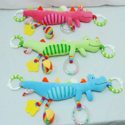 Peluche Dinosaurio Tira Para Barral De Cochesito Movil Bebe