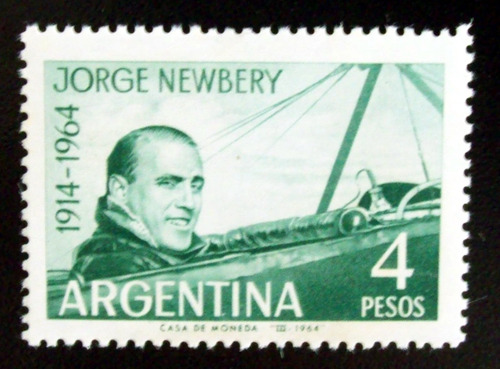 Argentina - Sello Gj 1275 Newbery Filigr Vertical Mint L3917