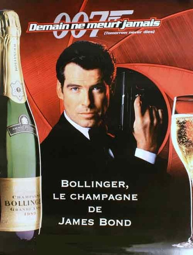 Carteles Antiguos Chapa 20x30cm James Bond Champagne Dr-189