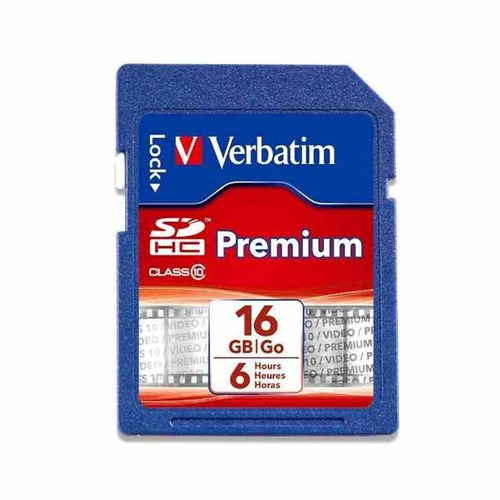 Memoria Sd Hc 16 Gb Verbatim Clase 10 Camaras