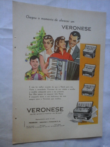 Propaganda Antiga Acordeon Veronese