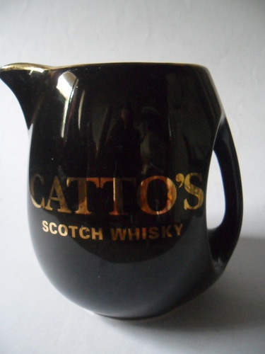 Jarra De Whisky Catto's Made In England De Ceramica Lujo.///