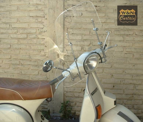 Parabrisas Vespa Scooter Completo Con Soportes Shopping Bike