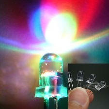 20x Leds Piscantes Tricolor Rgb 3mm E Resitores 510 Ohms