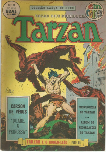 Imagem 1 de 1 de Tarzan 22 - 2ª Serie - Ebal - Bonellihq Cx334 H21