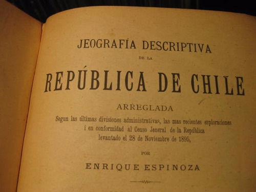 Geografía De Chile ,libro Antiguo