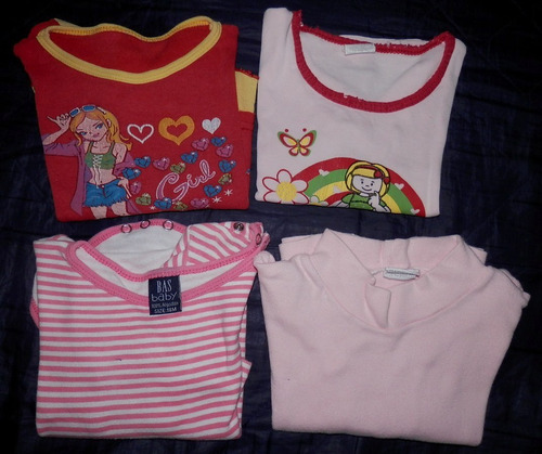 Lote Polera Remeras Y Body Beba 12-18 Meses