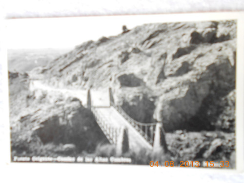 Postal Puente Colgante Camino De Las Altas Cumbres 1945